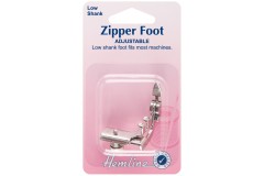 Hemline Zipper Foot, Low Shank, Adjustable