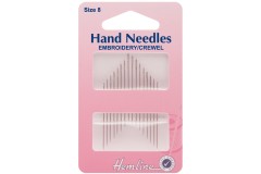 Hemline Needles, Embroidery / Crewel, Size 8 (pack of 16)