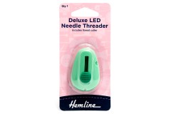 Hemline Deluxe LED Needle Threader, includes thread cutter