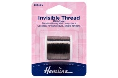 Hemline Invisible Thread - 200m - Smoke