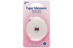 Hemline Tape Measure - Retractable - 150cm long