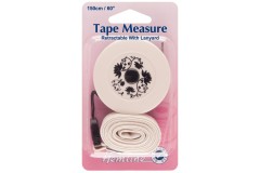 Hemline Tape Measure - Retractable with Lanyard - 150cm long