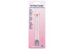 Hemline Sewing Gauge, with Button Gauge and Point Turner