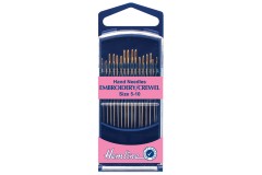 Hemline Needles, Premium Embroidery / Crewel, Sizes 5-10 (pack of 16)