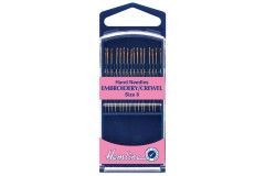 Hemline Needles, Premium Embroidery / Crewel, Size 8 (pack of 16)