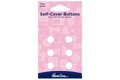 Hemline Self-Cover Buttons - Nylon - 11mm - 6 sets