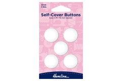 Hemline Self-Cover Buttons - Nylon - 22mm - 5 sets