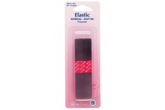 Elastic - General Knitted Elastic - 12mm wide - Black (2m length)
