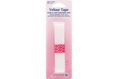 Hemline Hook & Loop Tape, Sew-On Tape, 20mm x 30cm, White