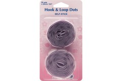 Hemline Hook & Loop Dots, Self Adhesive, 20mm, White (50 sets)