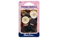 Hemline Mender Buttons - Assorted Colours (Pack of 40)