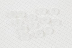 Round Dished Buttons, White, 11.25mm (pack of 13)