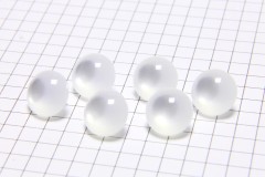 Round Domed Buttons, Pearlescent White, 11.25mm (pack of 6)