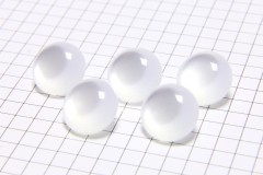 Round Domed Buttons, Pearlescent White, 13.75mm (pack of 5)
