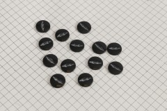Round Fisheye Buttons, Black, 11.25mm (pack of 13)