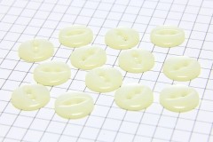 Round Fisheye Buttons, Pearlescent Cream, 11.25mm (pack of 13)