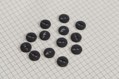 Round Fisheye Buttons, Pearlescent Slate Blue, 11.25mm (pack of 13)