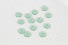Round Fisheye Buttons, Pearlescent Turquoise, 11.25mm (pack of 13)