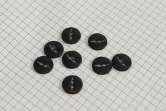Round Fisheye Buttons, Black, 13.75mm (pack of 8)