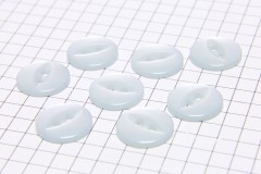 Round Fisheye Buttons, Pearlescent Baby Blue, 13.75mm (pack of 8)