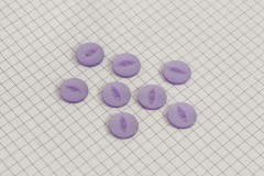 Round Fisheye Buttons, Pearlescent Lilac, 13.75mm (pack of 8)