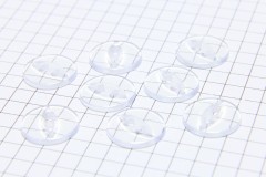 Round Fisheye Buttons, Clear, 13.75mm (pack of 8)