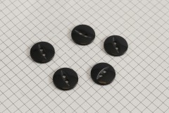 Round Fisheye Buttons, Black, 16.25mm (pack of 5)