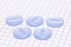 Round Fisheye Buttons, Pearlescent Baby Blue, 16.25mm (pack of 5)