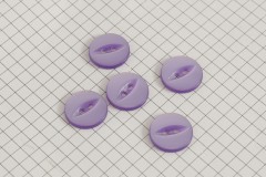 Round Fisheye Buttons, Pearlescent Lilac, 16.25mm (pack of 5)