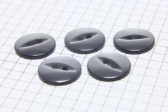 Round Fisheye Buttons, Pearlescent Grey, 16.25mm (pack of 5)