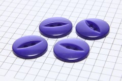 Round Fisheye Buttons, Pearlescent Royal Blue, 18.75mm (pack of 4)