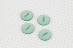 Round Fisheye Buttons, Pearlescent Turquoise, 18.75mm (pack of 4)