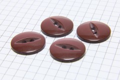 Round Fisheye Buttons, Pearlescent Burgundy, 18.75mm (pack of 4)