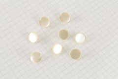 Round Flat Buttons, Pearlescent Cream, 11.25mm (pack of 8)