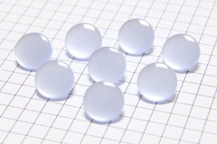 Round Flat Buttons, Pearlescent Baby Blue, 11.25mm (pack of 8)