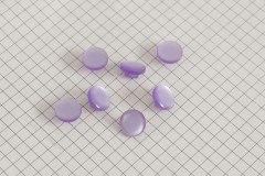 Round Flat Buttons, Pearlescent Lilac, 11.25mm (pack of 8)