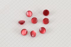 Round Flat Buttons, Pearlescent Red, 11.25mm (pack of 8)