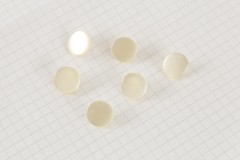 Round Flat Buttons, Pearlescent Cream, 13.75mm (pack of 6)