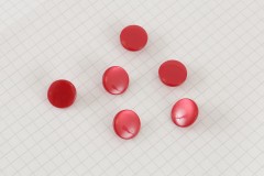 Round Flat Buttons, Pearlescent Red, 13.75mm (pack of 6)