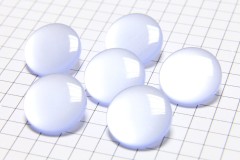 Round Flat Buttons, Pearlescent Baby Blue, 16.25mm (pack of 6)