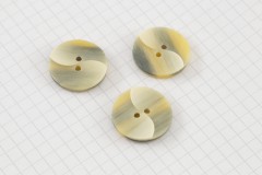 Round Flat Buttons, Tortoiseshell, 22.5mm (pack of 3)