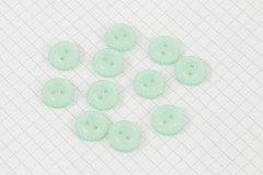 Round Bevelled Rim Buttons, Pearlescent Lime Green, 13.75mm (pack of 11)
