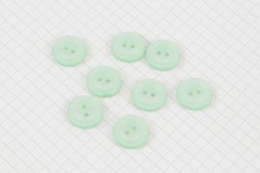 Round Bevelled Rim Buttons, Pearlescent Lime Green, 16.25mm (pack of 8)