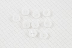Round Crimp Edge Buttons, White, 11.25mm (pack of 9)