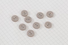 Round Crimp Edge Buttons, Brown, 11.25mm (pack of 9)