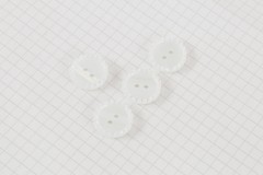 Round Crimp Edge Buttons, White, 17.5mm (pack of 4)