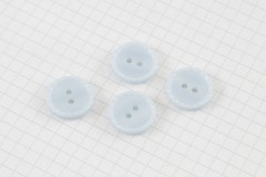 Round Crimp Edge Buttons, Baby Blue, 17.5mm (pack of 4)