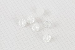 Round Petal Effect Buttons, Pearlescent White, 11.25mm (pack of 6)