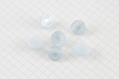 Round Petal Effect Buttons, Pearlescent Sky Blue, 11.25mm (pack of 6)