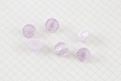 Round Petal Effect Buttons, Pearlescent Lilac, 11.25mm (pack of 6)